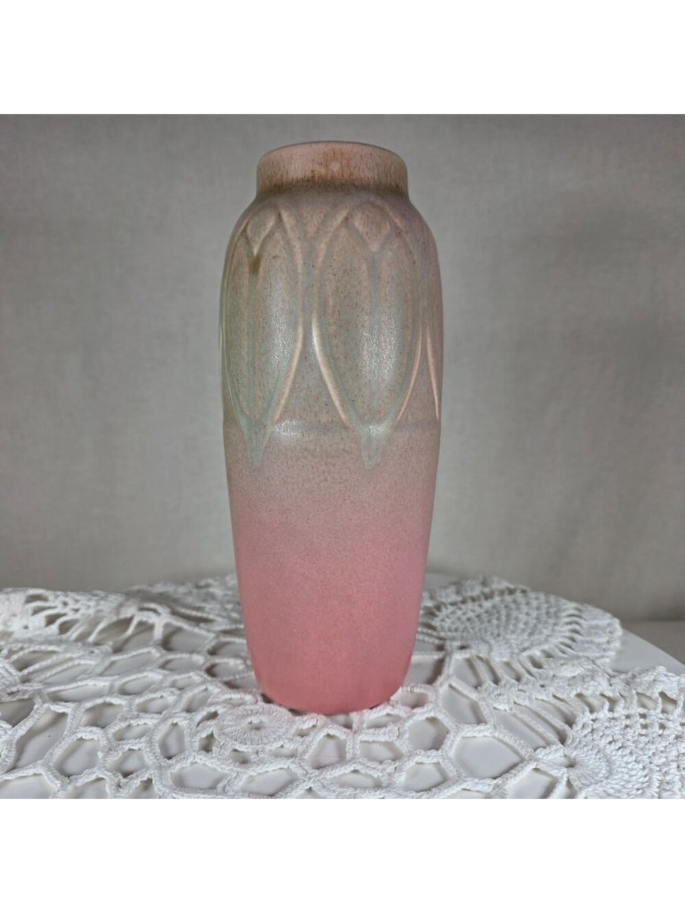 1922 Rookwood Pottery Vase #2406 Pink Green Matte Arts & Crafts Antique